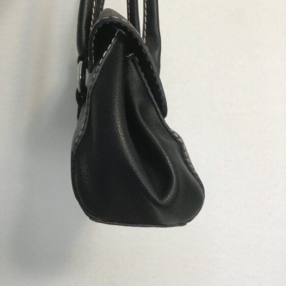 TOD'S Black Pebbled Leather Dual Handle Shoulder Bag - Picture 7 of 14